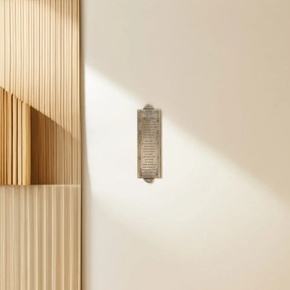 

2Sets Mezuzah Door Mount Traditional Metal Mezuzah Scroll Front Door Blessing Jewish Housewarming Decor Religious Ceremony