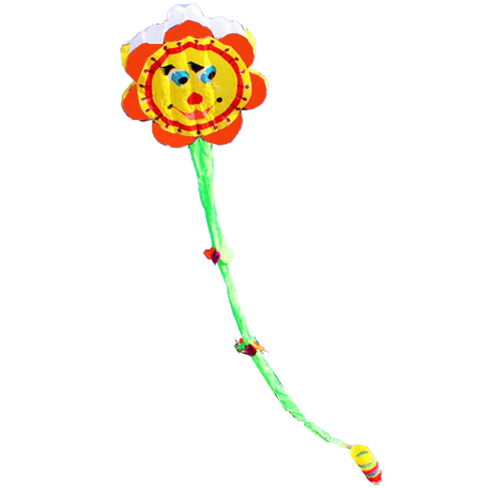 New Arrive Outdoor Fun Sports 8.4m Sunflower Kite / Flower Software Kites  With Handle & Line Good Flying