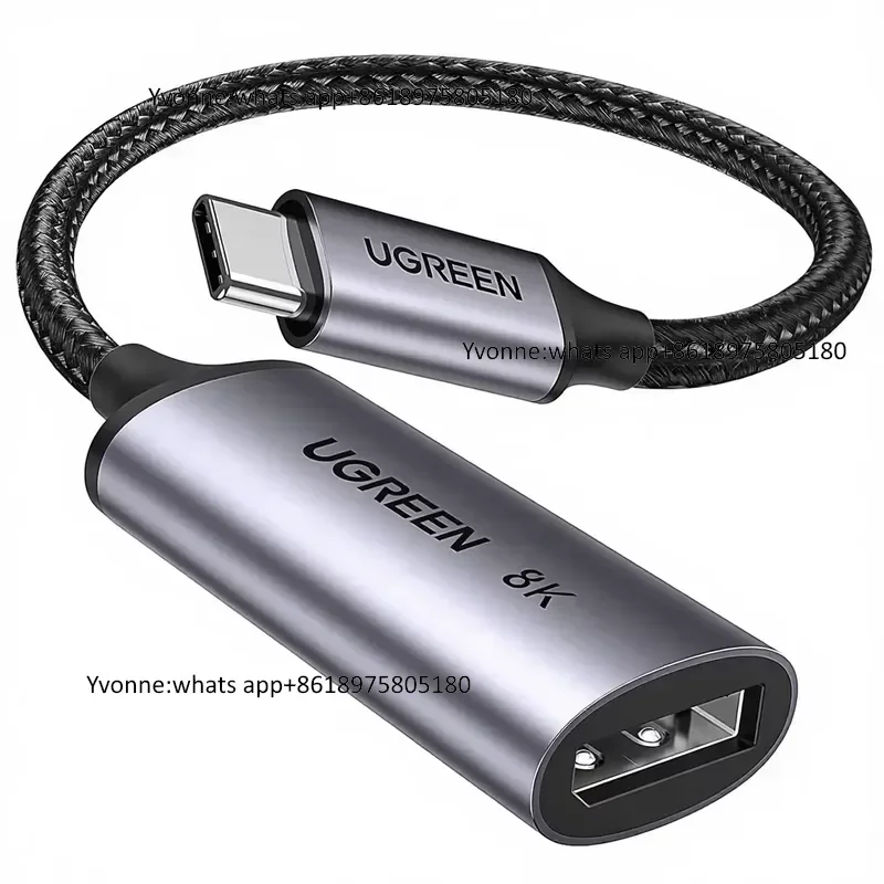 USB C to 8K Displayport 1.4 Adapter for 15 Pro iPad USB Type C to 8K DP1.4 Adapter Cable 32.4Gbps