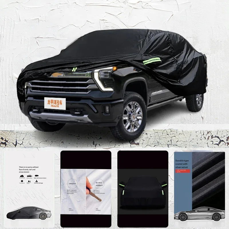 

For Chevrolet-silverado-Anti-UV Auto Anti snow Anti dust Anti-uv Anti peeling paint And Anti Rainwater 210t Car cover protection