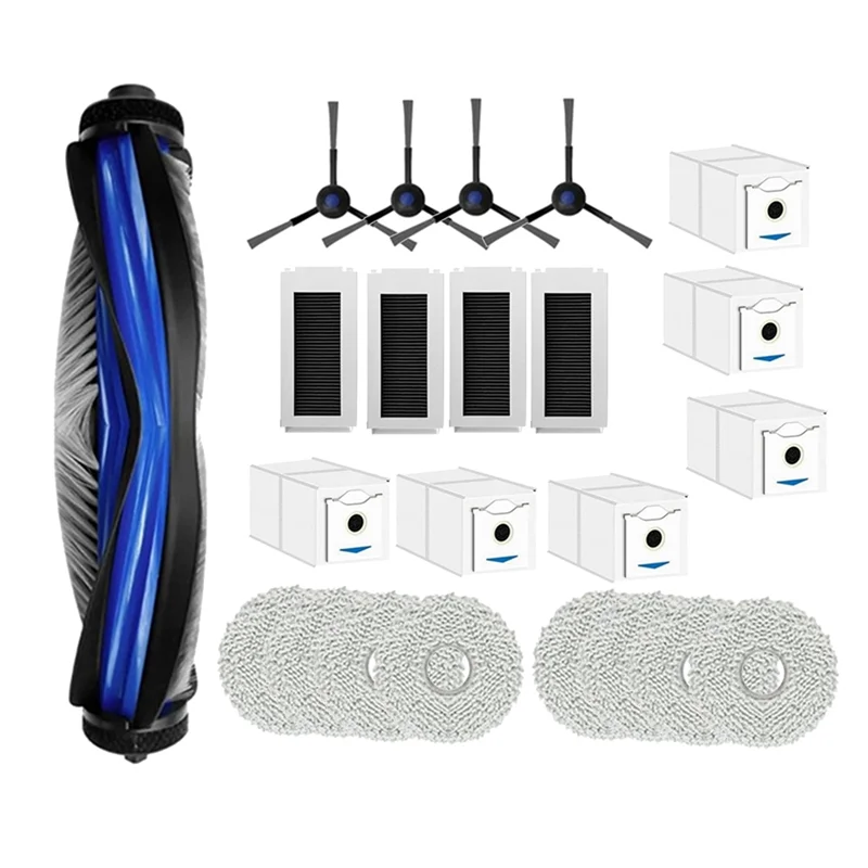 Bism para ecovacs debot n30 omni/n30 pro omni robô vácuo principal escova lateral mop filtro saco de pó maior eficiência limpeza