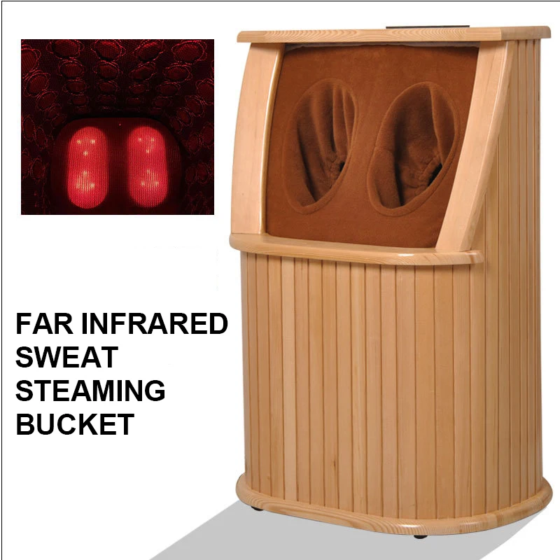 Wooden Massage Foot Bath Bucket Sweat Steam Fumigation Far Infrared Sweat Steam Bucket Automatic Massage Foot Bath Bucket 220V