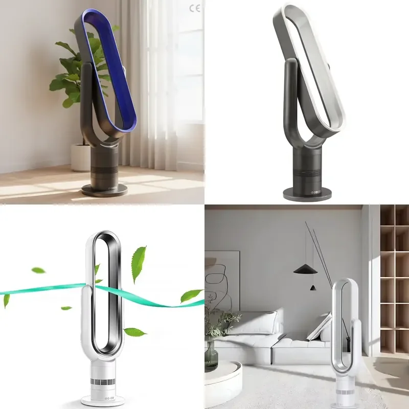 for 39 Inch Smart Bladeless Tower Fan With  Control Floor Standing For Desk Use Plastic Color Box Packaging