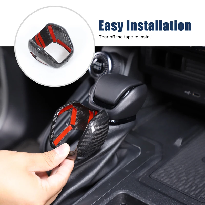 

Для Toyota Prado 2024 + крышка головки коробки передач, декоративная крышка головки коробки передач автомобиля, аксессуары, настоящее углеродное волокно, 2 шт.