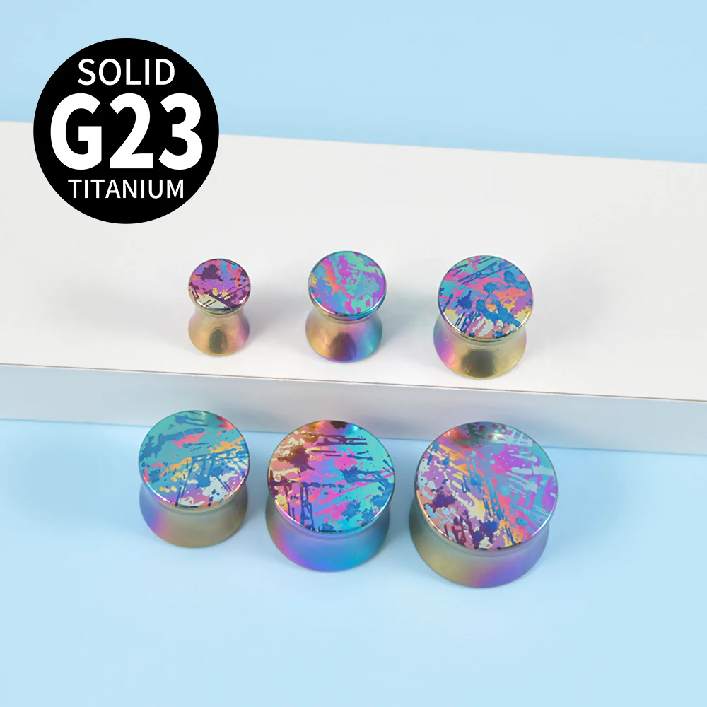 1PC G23 Solid Titanium Ear Plugs, Double Flare Stretching