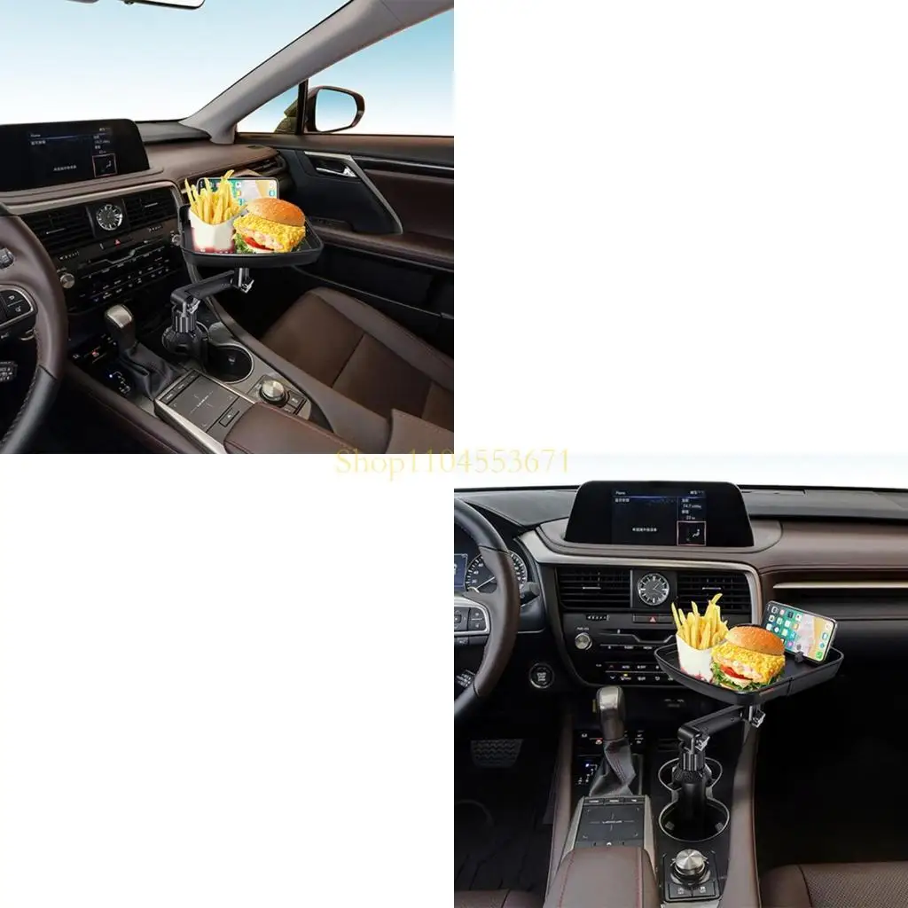 

Best Seller Multifunctional Cup Holder Tray for Car Cup Attachable Tray with 360°Rotation