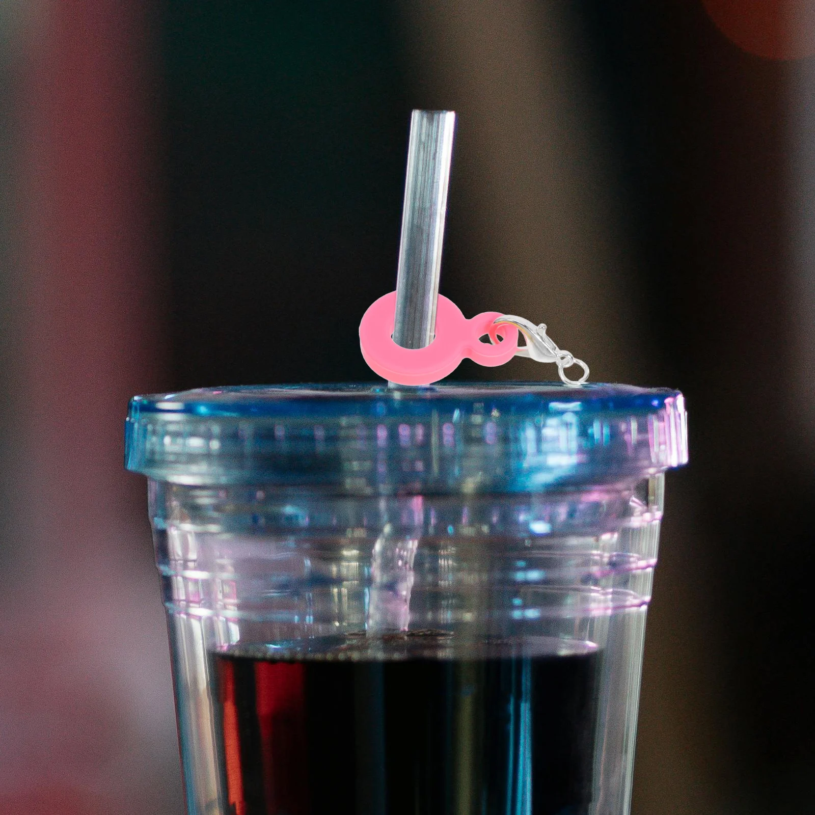 

6Pcs Straw Charm Adapters Silicone Assorted Colors Easy Install Straw Charm for Tumblers Accessories Charms for Handle