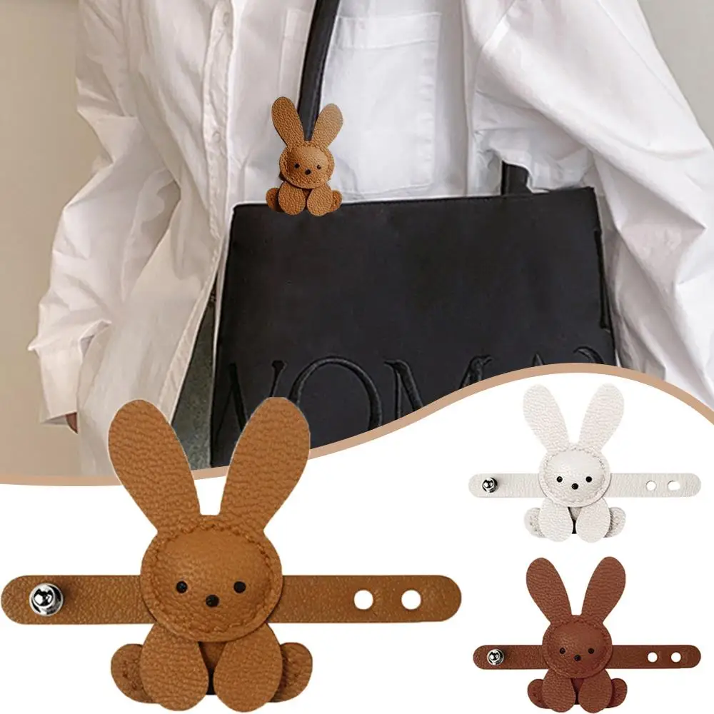 2025 لطيف الأرنب قلادة حقيبة سلسلة مفاتيح الحلي لطيف الجلود حقيبة ساحرة اكسسوارات الديكور كيرينغ الفتيات الهدايا اليدوية