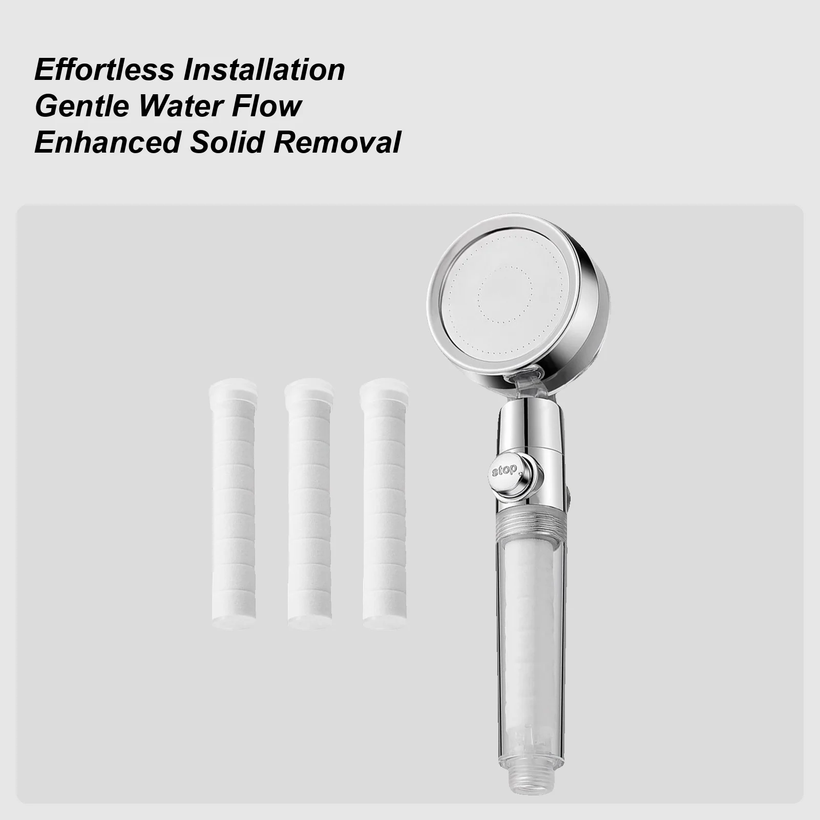 

Filter Shower Head High Pressure Impurity Removal Sprayer Water Purifying Bath Shower Spray For Daily Bathing Washing Bathtub