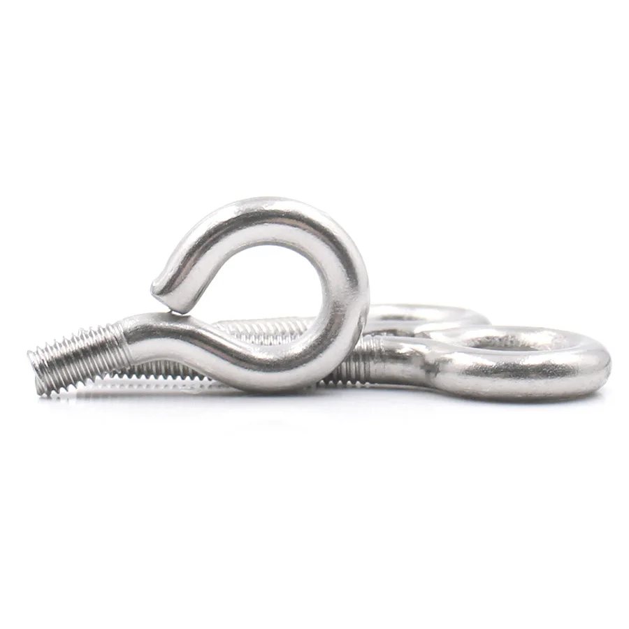 M3 M4 M5 M6 M8 M10 M12 304 Stainless Steel/Carbon Steel Zinc Plated Closed Eye Bolt Machine Thread Lifting Ring Hook