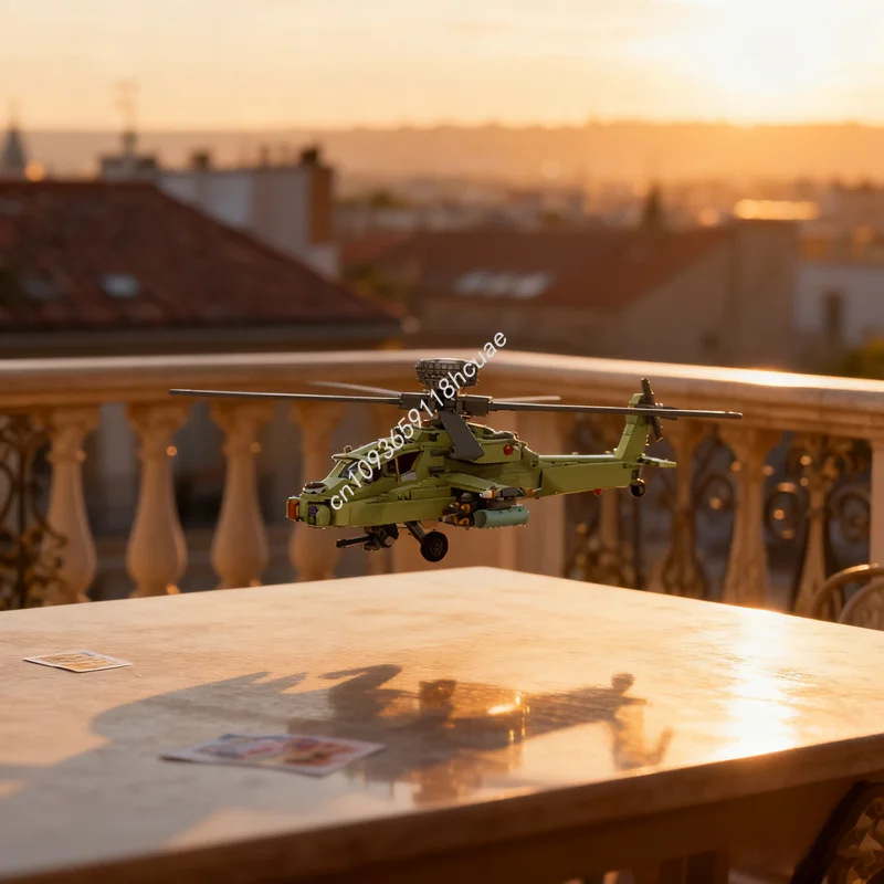 

1044pcs MOC AH APACHE Creatored Model Building blocks Architecture Assemble DIY Christmas gift creative Education toy Brick Kids