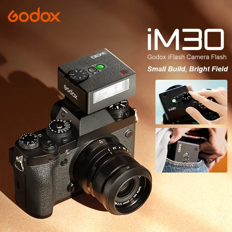 Flash para cámara Godox iM30, flash portátil Speedlite para cámaras Canon, Sony, Panasonic, Nikon, Pentax SLR, fotografía en interiores/exteriores