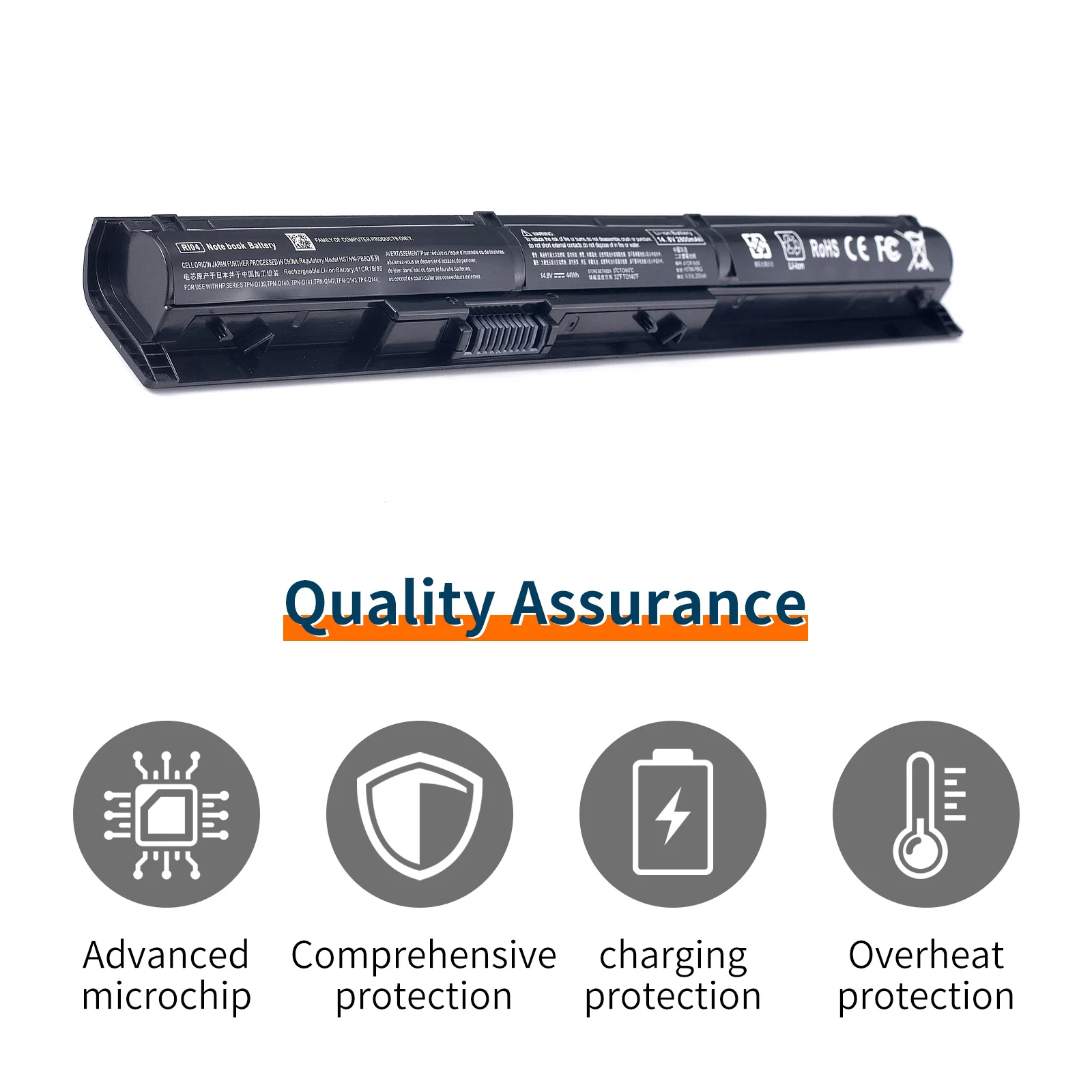 RI04 R104 Laptop Battery For HP ProBook 450 455 470 G3 G4 805294-001 805047-851 HSTNN-Q94C P3G15AA HSTNN-DB7B HSTNN-Q95 HSTNN-PB