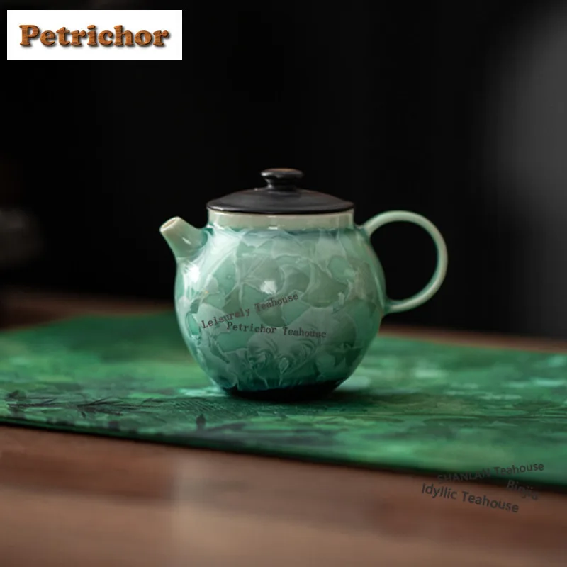 

110 мл печь Fambe Crystal Glaze ледяной цветок чайник антикварный чайник заварочный горшок чайник с шариковым отверстием чайная посуда коллекция подарок