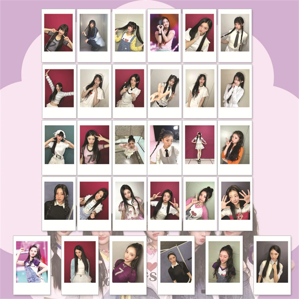 6Pcs/Set KPOP ILLIT Photocard Super Real Me Album Postcard IROHA Minju Moka Wonhee Yunah Lomo Cards Fans Collection Gift