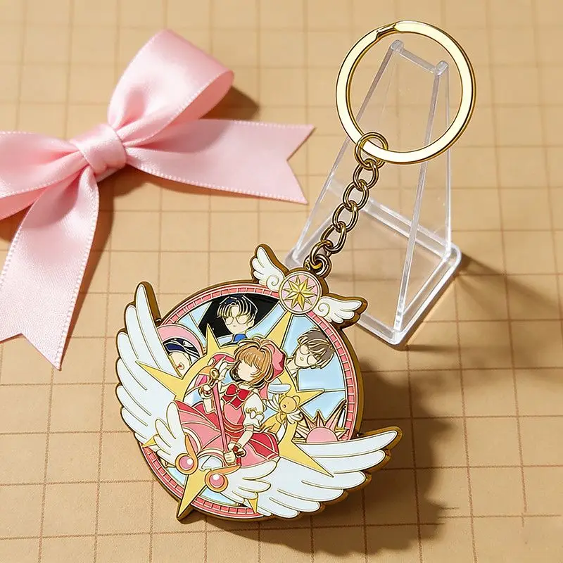 

Card Captor Sakura Kinomoto Sakura Rotatable Keychain Decoration Handbag Notebook Umbrella Hanging Ornaments Girl Birthday Gift