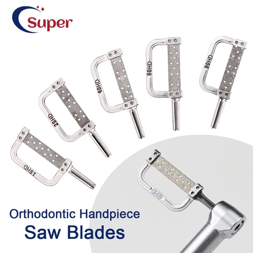 Imagen 2 del producto Hojas de sierra de mano de ortodoncia Dental 15/25/40/60/90HD para reducción 4:1/1:1, pelado interproximal, contraángulo de baja velocidad