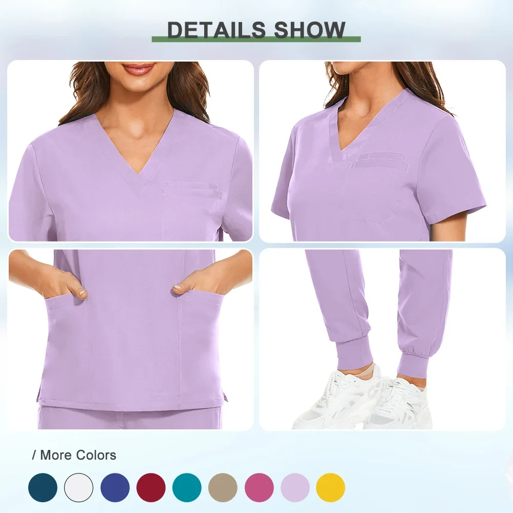 Uniforme de belleza de Spa Unisex, conjuntos de enfermería, ropa de trabajo cómoda, uniforme quirúrgico de Hospital, uniformes de enfermería clínicos