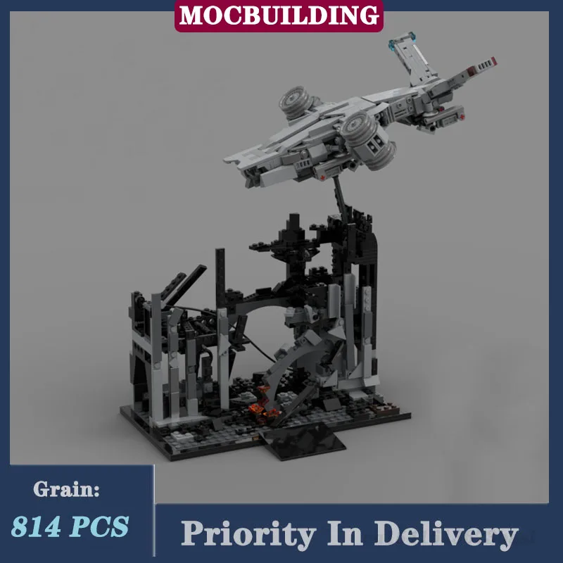 MOC Modular Building Battlefield Building Block Assembly Scene Bracket Children\'s Collection Series Toy Gifts