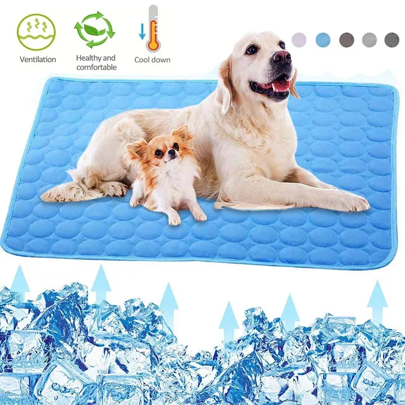 

Dog Ice Mats Summer Cat Dog Cooling Bed Small Big Dogs Pet Cold Sleeping Pad Durable Blanket Sofa Nest Cooling Pad Pets Supplies