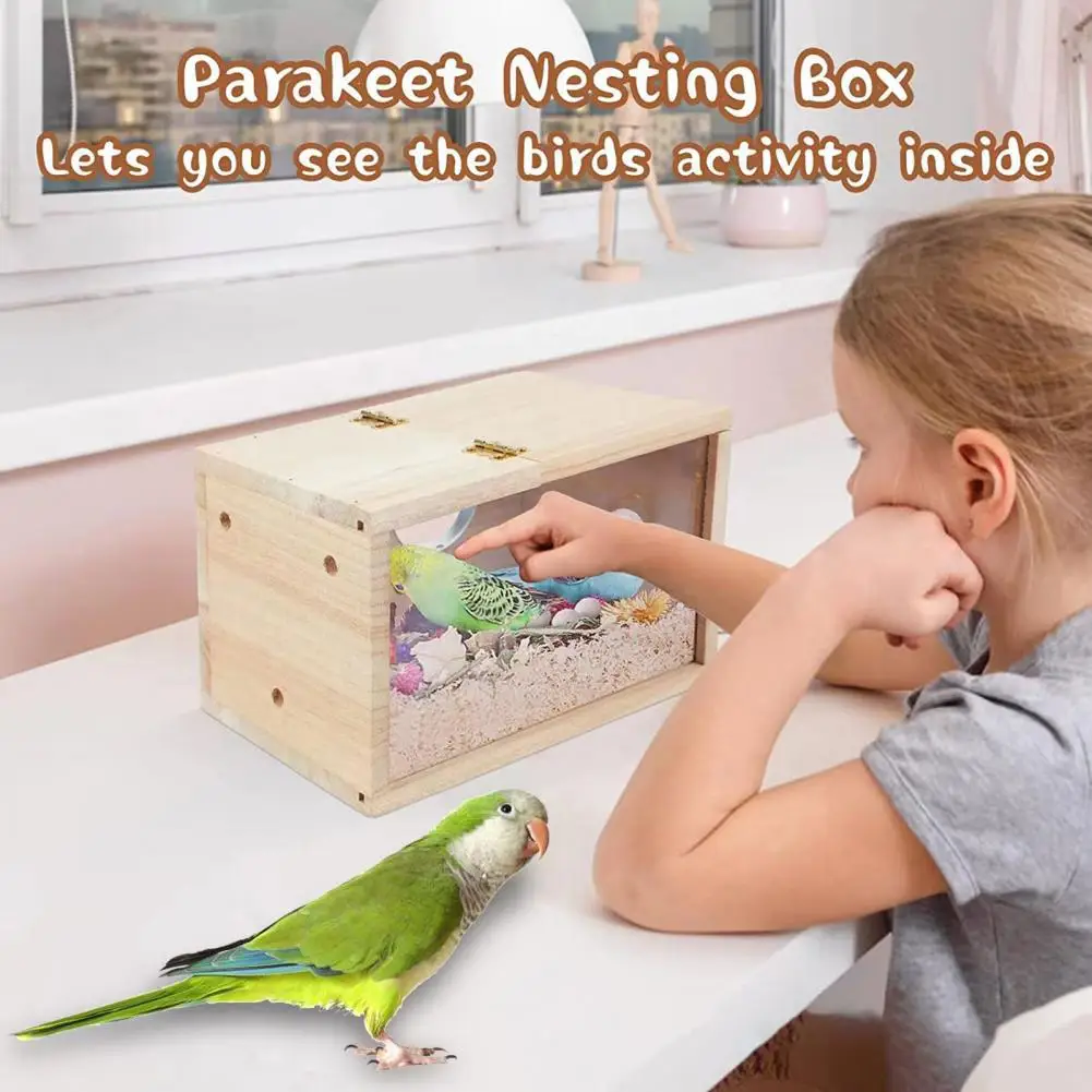 1 Set Durable Bird Breeding Box Convenient Bird Shelter Easy to Clean Outdoor Bird Parrot Parakeet Cockatiel House