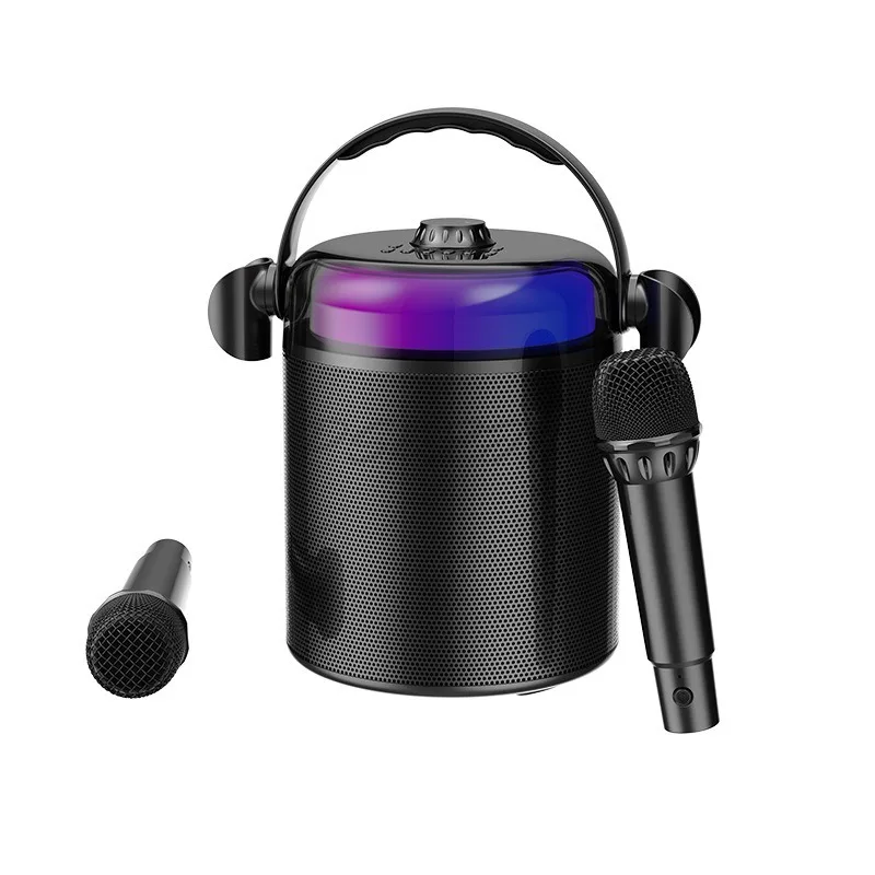 Convenient Two Person Duet Bluetooth Karaoke Microphone Karaoke Microphone Integrated Audio System
