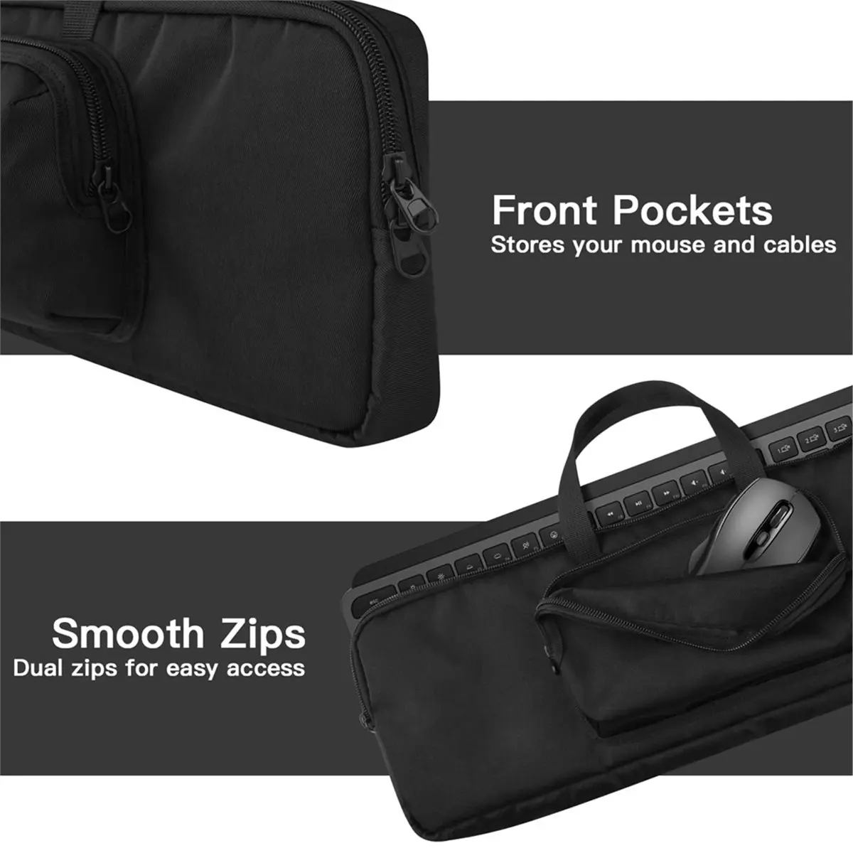 DT81 Protective Travel Case for Logitech MX Keys S/MX Keys Wireless Keyboard, Keyboards Carrying Storage Bag (Case Only)