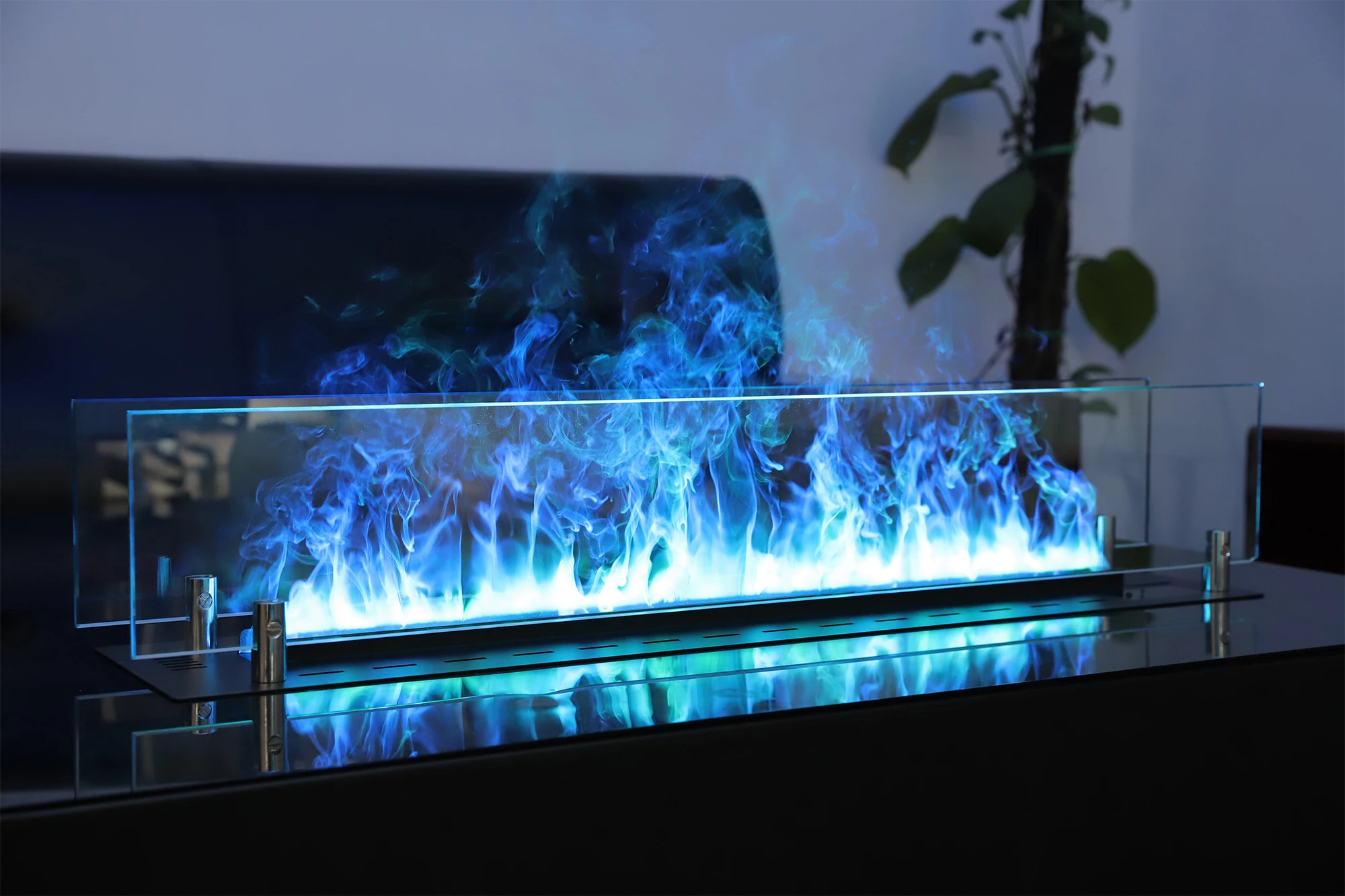 Fire 36 Inch  Electric Fireplace with Steam Artificial Fire Flame