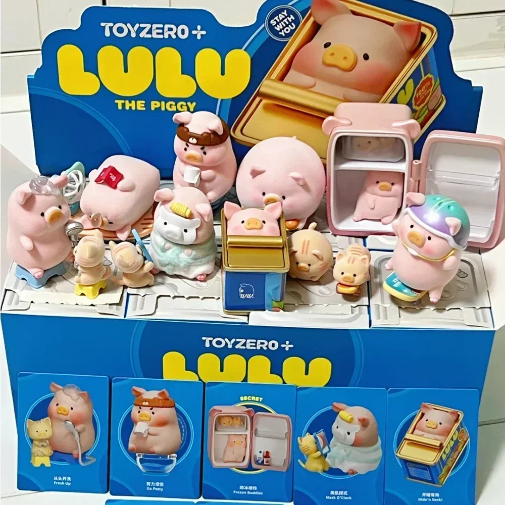 Lulu The Piggy Stay with You Series กล่องตาบอดกระป๋องหมูของเล่น Kawaii รุ่นเด็กของขวัญสาวน่ารักเครื่องประดับวันหยุดคอลเลกชัน