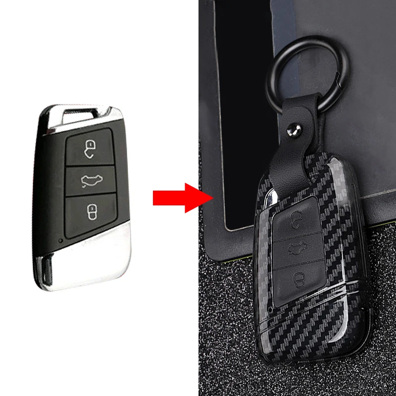 ABS plastic+silicone Car Key Case Cover For Skoda Superb A7 Kodiaq For VW Magotan Passat B8 VW Golf Gte TIGUAN MK2 Accessorise