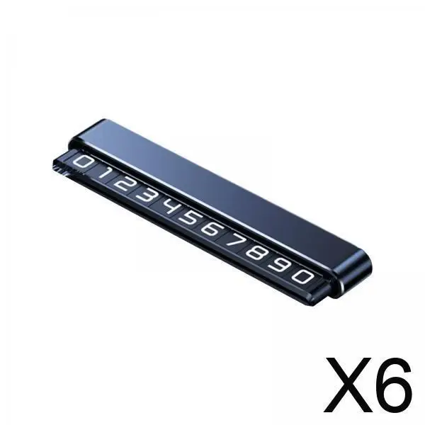 

Aluminum Alloy Car Phone Number Card Compact Temporary Parking Plate with Adhesive for Sedan SUV Truck Dashboard