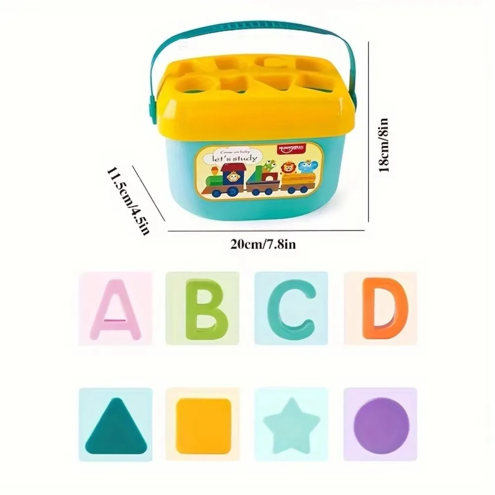 Colorful Letter Blocks Toy Educational Lightweight Color Recognition Toy Safe Material Durable Alphabet Shape Toy Home Education