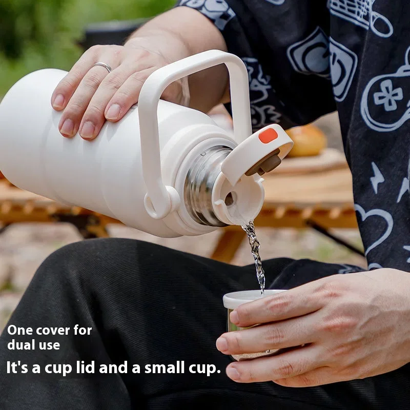 Vehicle-mounted water cup constant temperature insulated cup large-capacity double-drinking 316 stainless steel insulated cup