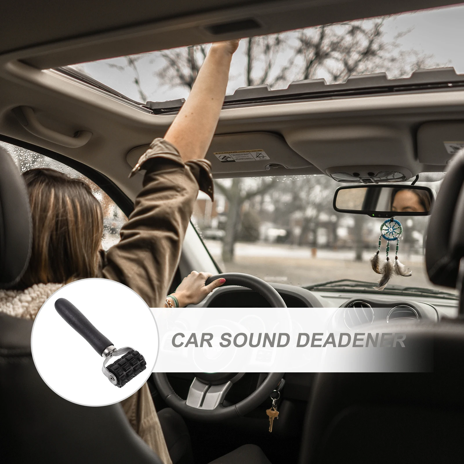 

Car Sound Deadener Rolling Wheel Noise Insulation Tool Professional Deadening Roller Minimizes Air Bubbles Ensures Adhesion
