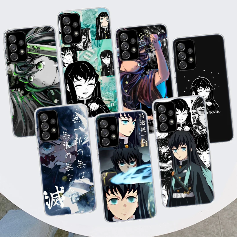 Demon Slayer Tokitou Muichirou Phone Case For Samsung Galaxy A55 A54 A53 A52 A15 A14 A13 A12 A35 A34 A33 A32 A25 A24 A23 A22 A04