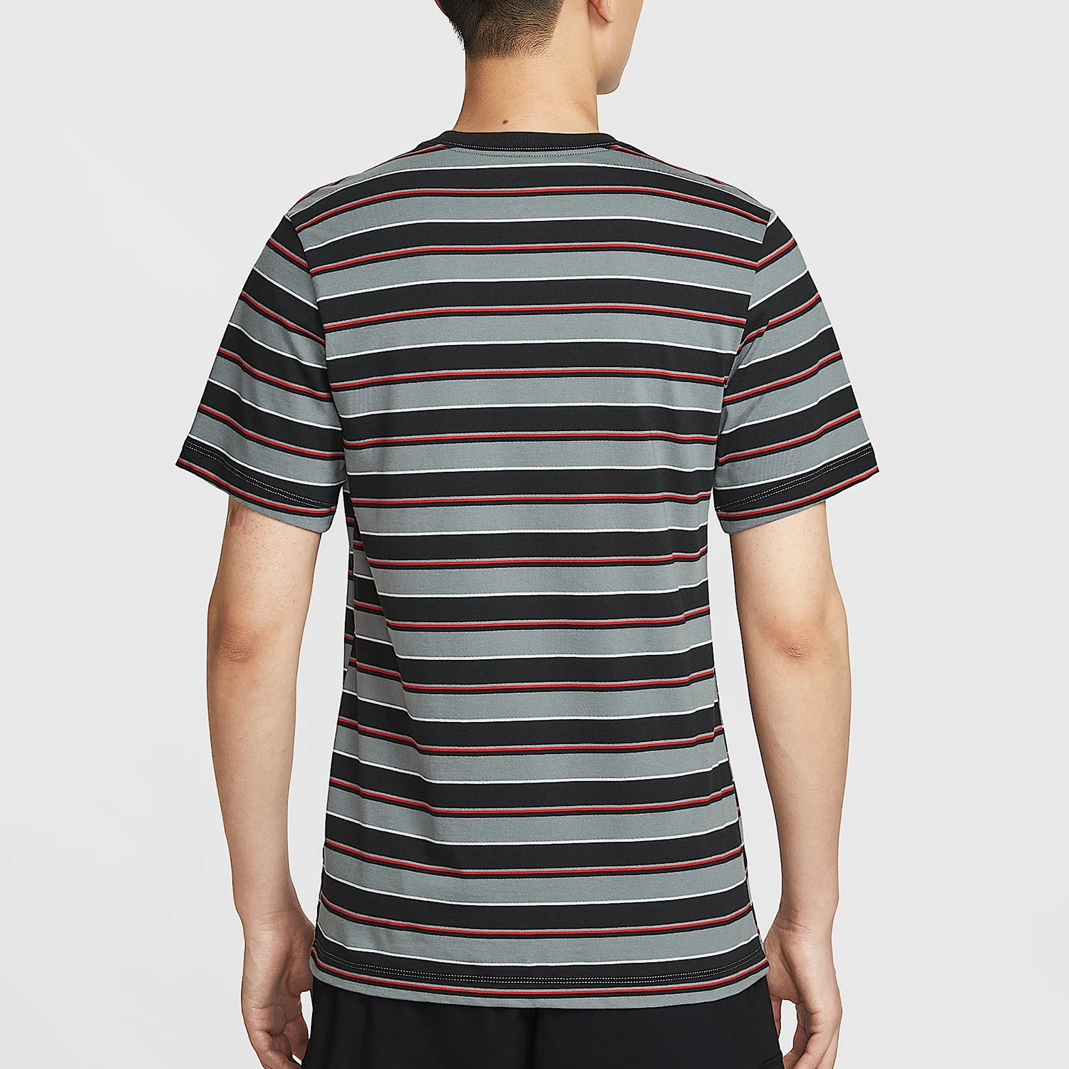 Nike véritable été hommes décontracté rayé doux respirant à manches courtes HJ0551-011