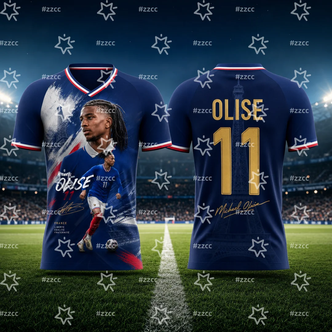 AliExpress NONE 2026 France Michael Olise Football Jersey Soccer Kit Summer Sports Men's T-Shirt Kid's Clothing Tee Woman Cycling Jersey