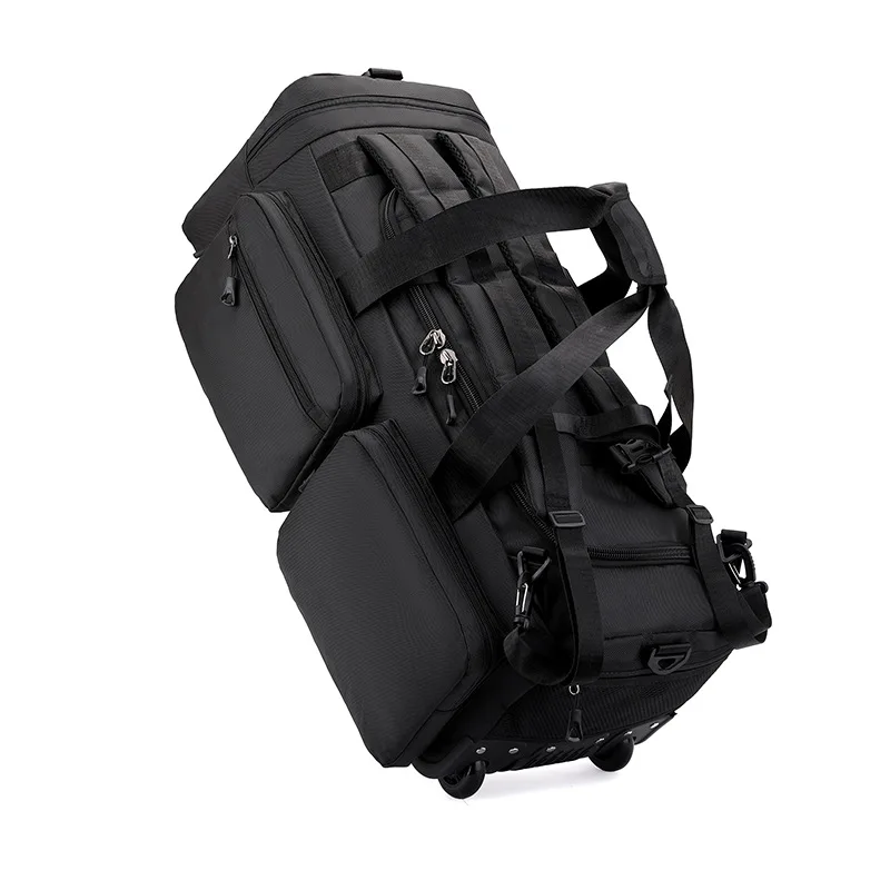 New Oxford Cloth Travel Bag Foldable Tug Bag Outdoor Multi-purpose Backpack Portable Travel Bag Carry on Luggage Trolley Bag