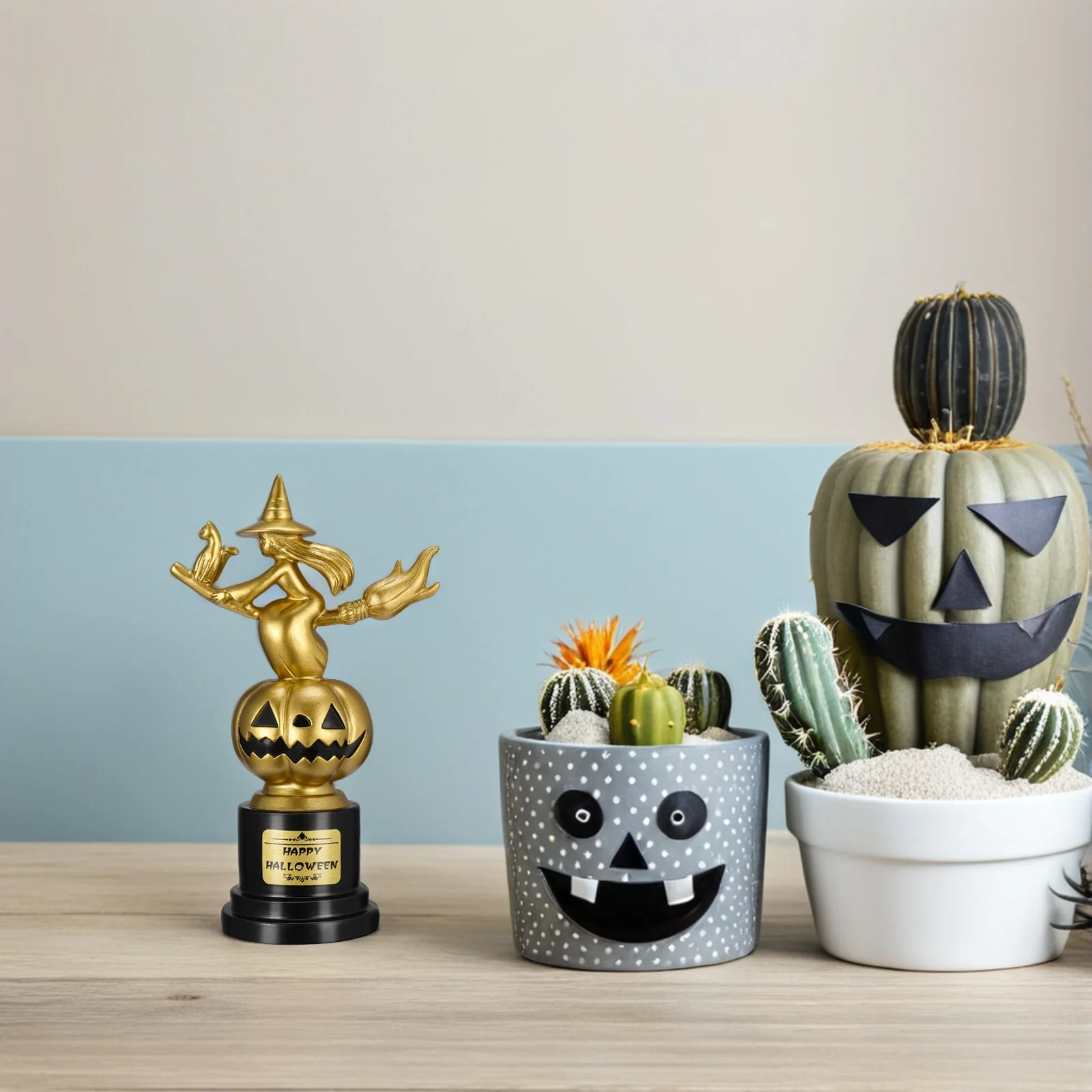 

Pumpkin Trophy Halloween Costume Contest Award Trophy Happy Halloween Celebration Party Decoration