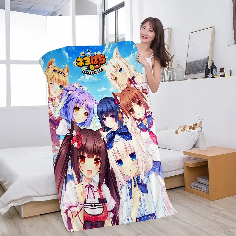Nekopara Neko Para Chocola Classic Anime Microfiber Beach Towel Absorbent Quick Dry Soft Yoga Swimming Resort Mountain Towel