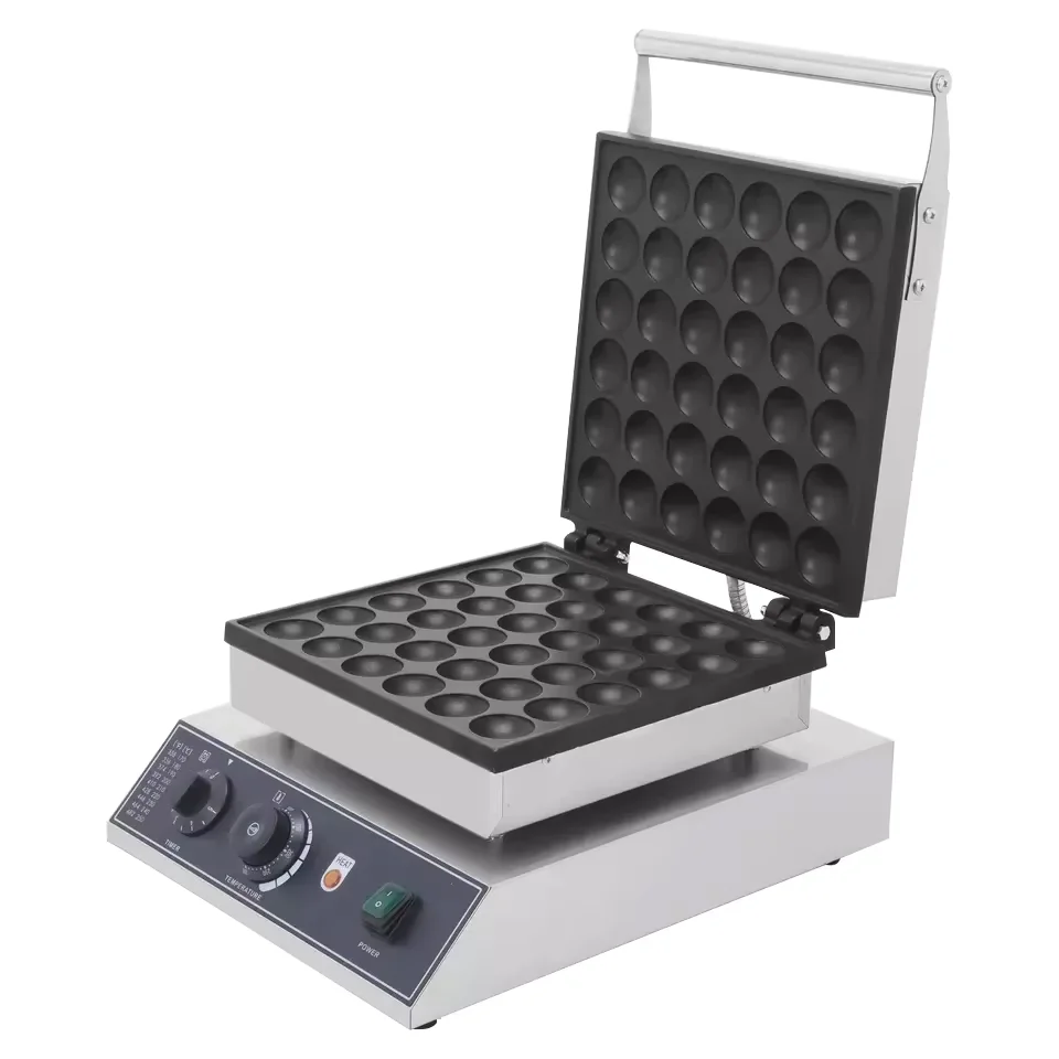 Commercial Electric Wireless Mini Dutch Pancake/Waffle Maker 50 Molds Non-Stick Coating Energy Saver Overheating Hotels