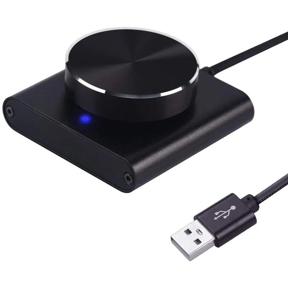 USB Volume Control Knob PC Computer Speaker Audio Volume Controller with Play/Pause/Back/Forward Audio Controller for Win/Mac OS