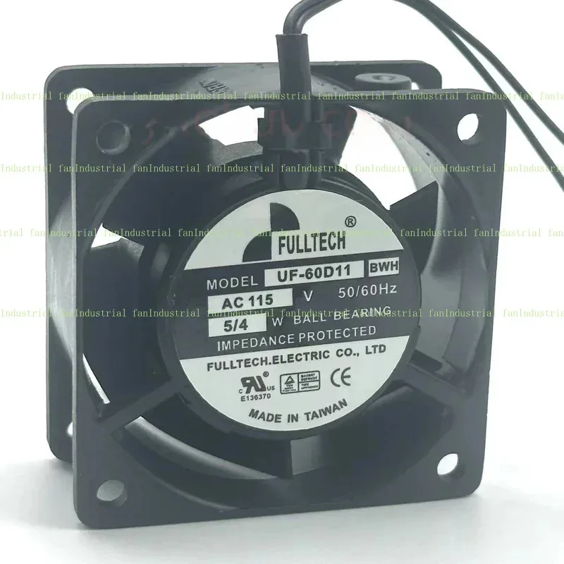 Y FULLTECH UF60D11 BWH Ventilador de resfriamento de servidor AC 115V 5/4W 60x60x30mm 2 fios
