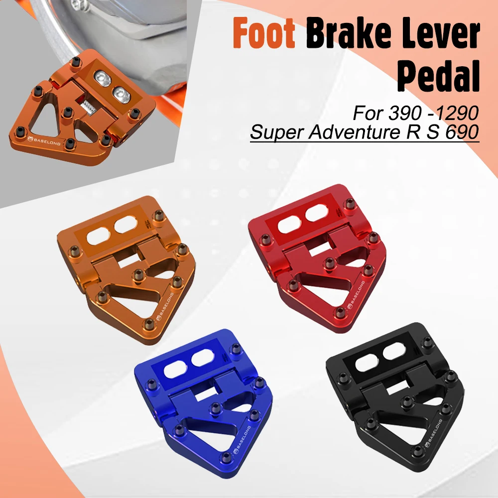 

For 390 790 890 990 950 1050 1090 1190 1290 Super Adventure R S 690 Enduro Sherco Foldable Rear Brake Pedal Step Tip Plate