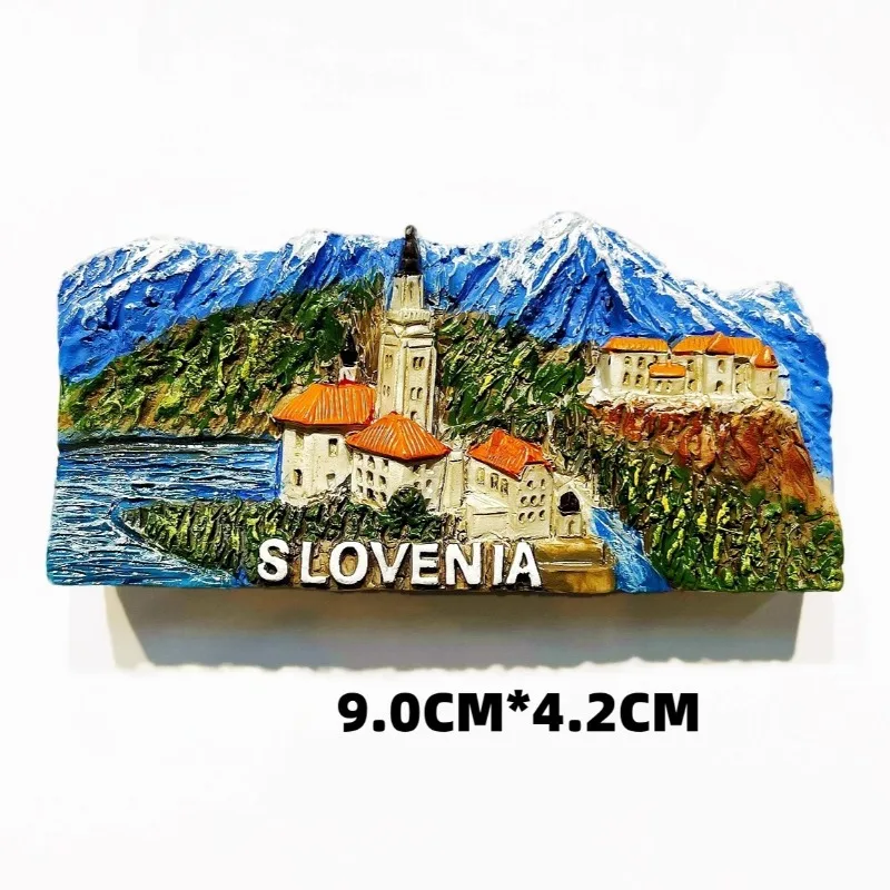 جمهورية سلوفينيا ملصقات الثلاجة بحيرة بليد هدايا تذكارية للسفر لوبيلانا مغناطيس الثلاجة ديكور المنزل هدايا الزفاف