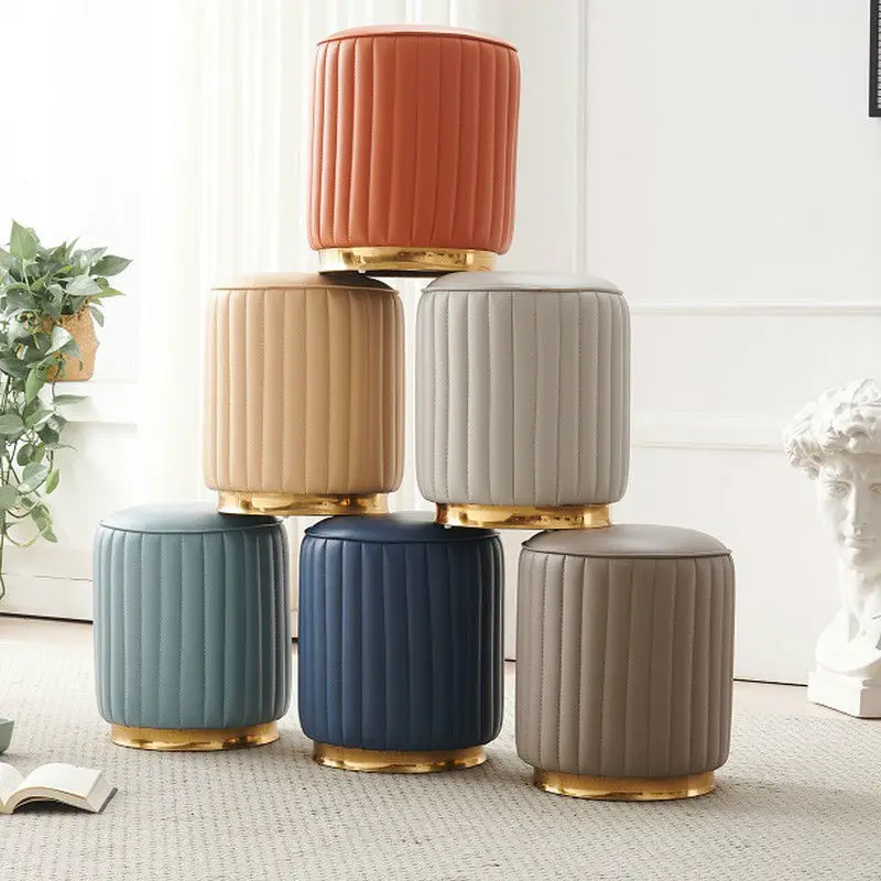 light-luxury-sofa-stool-leather-pier-small-round-living-room-coffee-table-soft-seat-pier-household-stool-dressing-bedside-stool