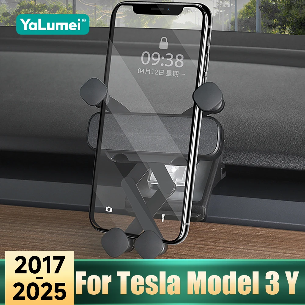 Für Tesla Modell 3 Y 2017-2019 2020 2021 2022 2023 2024 2025 Auto Dashboard Drehbare Einstellbare telefon Halter Mobile Stand Trim