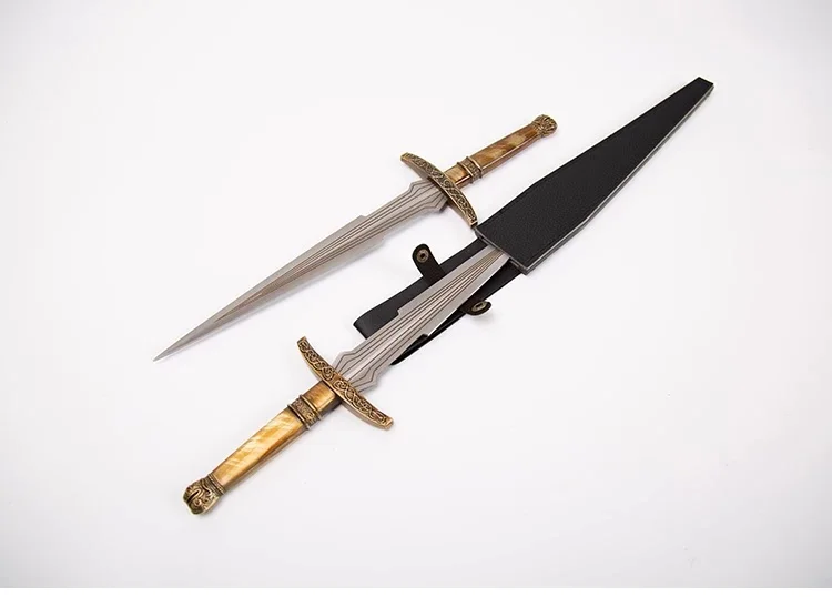 Two 37.5cm Loki swords, not sharp for film and TV decoration, but for actual use. Real katana for samurai, ninja, men's gift.