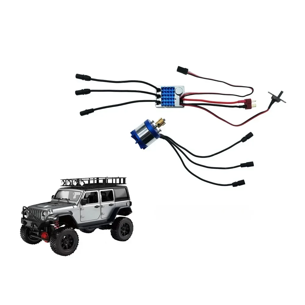 

2830 2100kv Motor and AM32 45A Brushless ESC Replacement Parameter Adjustable Power Upgrade Kit for MN128 1/12 RC Car Parts