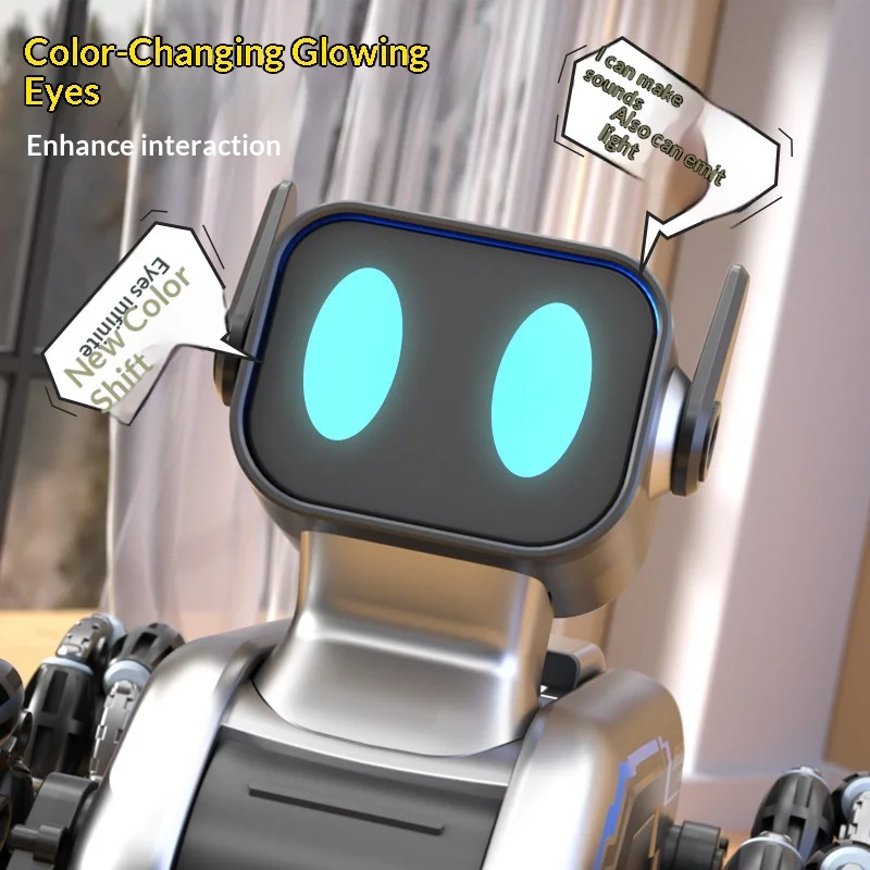 

Умный робот-собака на радиоуправлении, 8 колес, двойное дистанционное управление, электрическая игрушка с управлением жестами через часы, для мальчиков 6+, идеальный подарок на день рождения